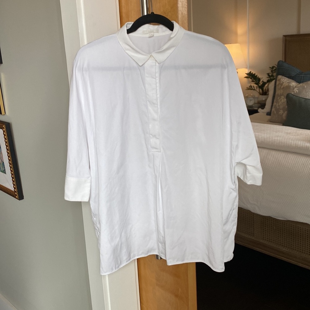 COS White Button-Up Blouse